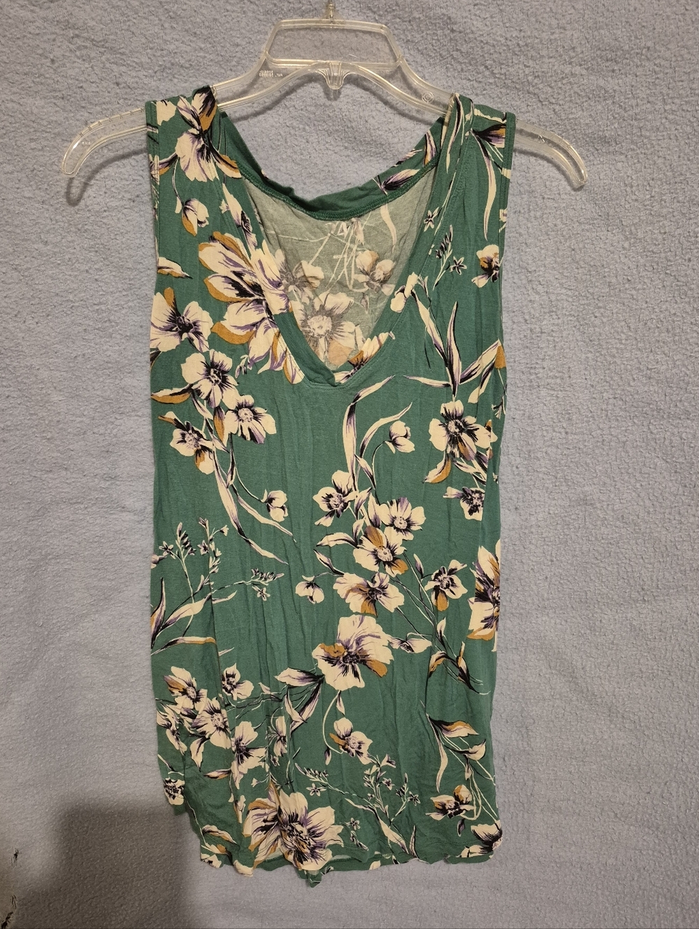 Maurices Green Floral Tank Top